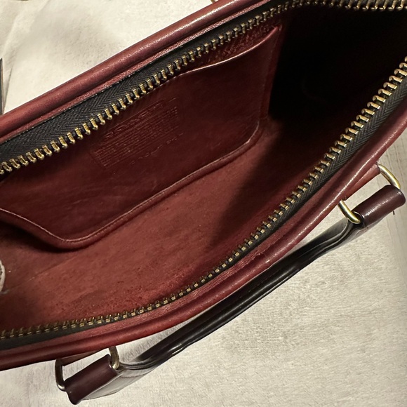 VINTAGE Coach NYC red satchel handbag - Picture 4 of 7